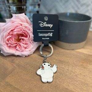 Loungefly Disney Big Hero 6 Baymax with Rose Enamel Keychain